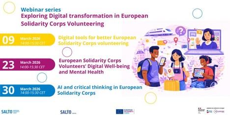 Únete a los webinars sobre la transformación digital en el voluntariado del Cuerpo Europeo de Solidaridad